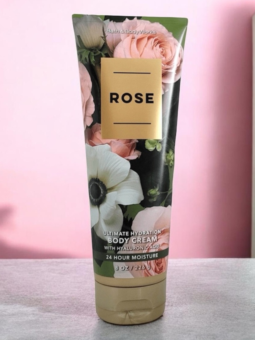 New Bath & Body Works Rose 8oz Ultimate Hydration Body Cream Flower Jasmine